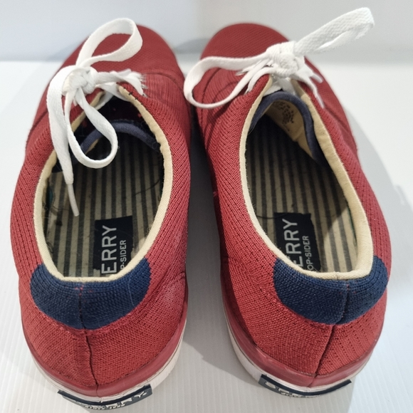 SPERRY Men's Maroon & White  Top-Sider Sneakers, Size 11 - Picture 6 of 15